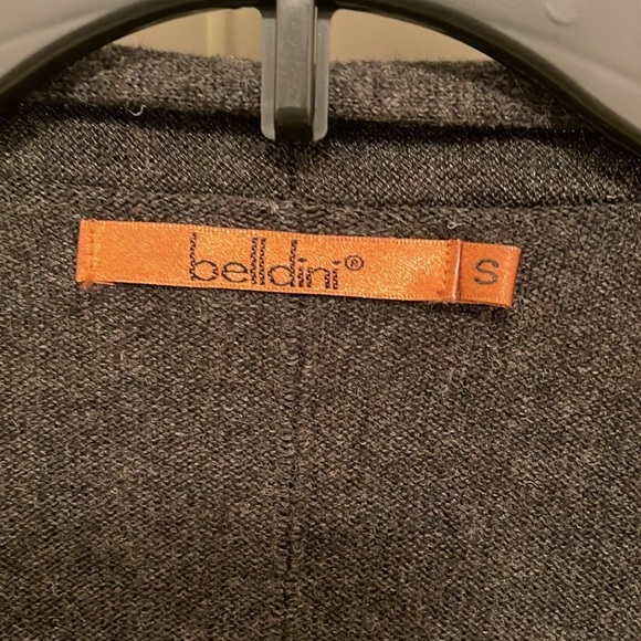 Belldini open cardigan sweater Size small black exposed seams viscose,‎ cashmere - Picture 2 of 14